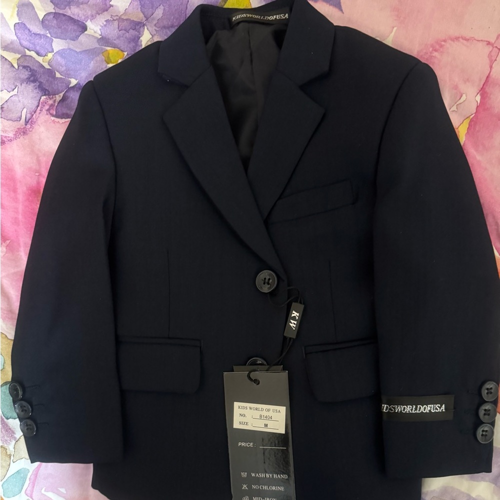 Kids World USA toddler 4 piece suit size 2T navy blue